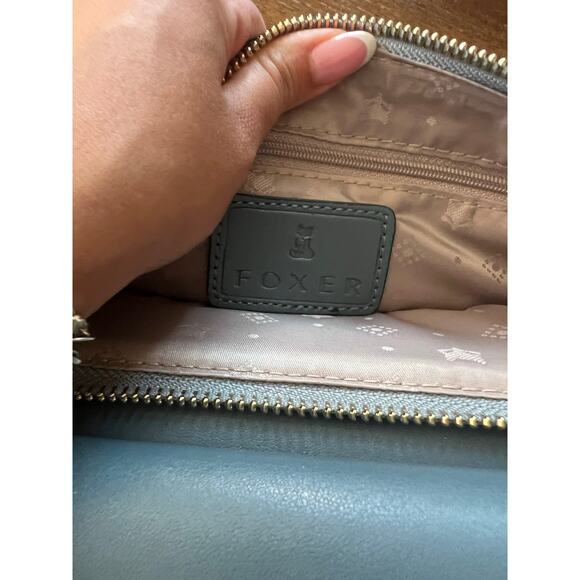 Genuine Leather Blue Purse Envelope Clutch Adjustable Straps - Picture 4 of 10